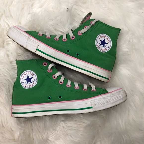 Converse Shoes | Green High Top Converse Mens 8 | Poshmark